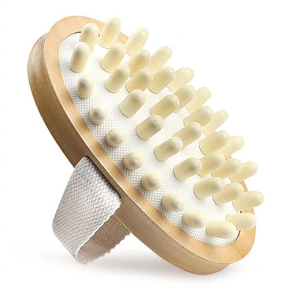 KENID Body Anti Cellulite Brush Soothing Wooden Essential Oil Spa Air Cushion Massage Hair Comb Scalp Massage Brush Dead Skin Remover 1Pcs