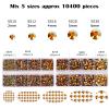 10400PCS Orange-yellow AB Resin Flat Back Rhinestones, Round Non-Hotfix Jelly Nail Gems Rhinestone with Tweezer and Picker Pencil for Crafts Tumblers Nail Art & DIY Decoration view 3