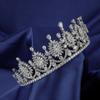 5A Cubic Zirconia Queen Tiaras Pageant Crown for Wedding Silver Crystal Headband Princess Hairpiece for Girls Bridal Hair Accessories Prom Quince Costume Cosplay Gifts (Silver) view 1