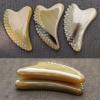 KENID Sawtooth Gua Sha Tool Natural Horn Gouache Scraper Face Beauty Scraping Lifting Skin Detox Relaxation Guasha Massage 1Pcs (Color : 8mm) view 2