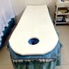Spa Bed Mattress Foam Pad Round Head Massage Table Mattress Protector Sponge Mattress Topper with Face Breathing Hole for Massage Accessories (Without Mattress Cover),White 2.5cm,60x190cm view 1