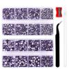 10400PCS Crystal Purple Resin Flat Back Rhinestones, Round Non-Hotfix Jelly Nail Gems Rhinestone with Tweezer and Picker Pencil for Crafts Tumblers Nail Art & DIY Decoration view 1