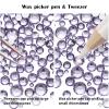 10400PCS Crystal Purple Resin Flat Back Rhinestones, Round Non-Hotfix Jelly Nail Gems Rhinestone with Tweezer and Picker Pencil for Crafts Tumblers Nail Art & DIY Decoration view 4