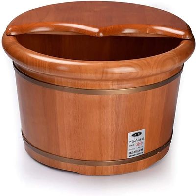 LOKOO Sauna Wooden Bucket,Foot Massage Spa for Home,Relax Pedicure Foot Bath,Foot and Leg Spa for Adults