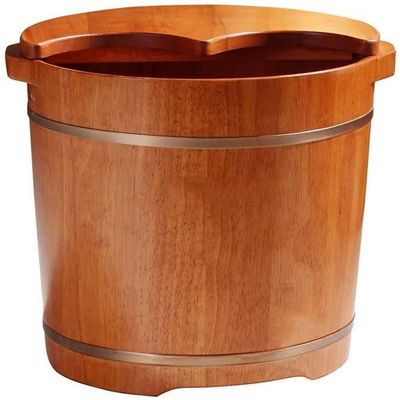 LOKOO Handmade Wooden Footbath Tubs, Foot Relaxing Barrel Foot Bath Spa Bowl for Feet Stress Relief