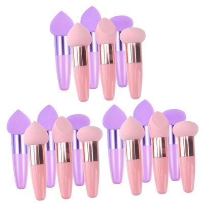 Beavorty 18pcs Makeup Sponge and Wet Cosmetic Applicators for Foundation Blending Ergonomic Design for Easy Application Includes Mushroom-shaped Sponges