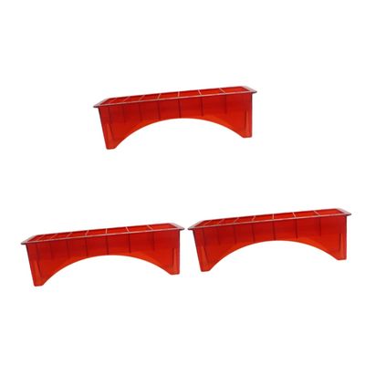 minkissy 3pcs Clipper Guard Organizer Storage Box Hair Clipper Comb Holder for Barbershop and Salon Use Slot Design for Efficient Tool Management