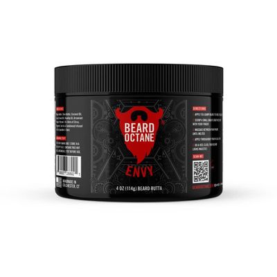 Beard Octane: Envy - Natural Beard Butter w/Shea Butter- 4 Oz - Healthy Softer Beards - Made in USA - Premium Handcrafted Beard Care