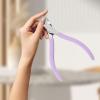 Professional Cuticle Cutter Scissors Sturdy Dry Skin Manicure Tool Fingernails and Toenails Nail Care Tool Cuticle Nippers Salon Home, Purple view 2