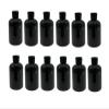 Natural Farms 4 oz Black Boston BPA FREE Bottles - 12 Pack Empty Refillable Containers - Essential Oils Cleaning Products - Aromatherapy | Black Snap Cap - Made in the USA view 1