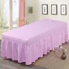 MIPOPS Premium Massage Linens Solid Color Massage Table Sheet Sets Spa Beauty Bed Cover, Beauty Bedspreads European Salon(Pink,180x60cm(71x24inch)) view 1