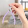 Stainless Steel Cuticle Trimmer, Dry Skin Scissors, Strong Manicure Pedicure Tool Nail Care Tool Professional Cuticle Cutter Home Salon, Purple view 4