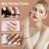 Acrylic Nail Brush Size 12,KEMEISI 100% Pure Kolinsky Nail Art Brushes Sturdy Handle Oval Shaped Acrylic Powder Nail Design Tools for Professional Manicure DIY Home Salon (Gold) view 3