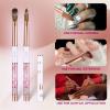 Acrylic Nail Brush Size 10,KEMEISI 100% Pure Kolinsky Nail Art Brushes Sturdy Handle Oval Shaped Acrylic Powder Nail Design Tools for Professional Manicure DIY Home Salon (White) view 2