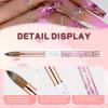 Acrylic Nail Brush Size 10,KEMEISI 100% Pure Kolinsky Nail Art Brushes Sturdy Handle Oval Shaped Acrylic Powder Nail Design Tools for Professional Manicure DIY Home Salon (White) view 4