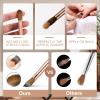 Acrylic Nail Brush Size 10,KEMEISI 100% Pure Kolinsky Nail Art Brushes Sturdy Handle Oval Shaped Acrylic Powder Nail Design Tools for Professional Manicure DIY Home Salon (Gold) view 4