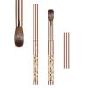 Acrylic Nail Brush Size 14,KEMEISI 100% Pure Kolinsky Nail Art Brushes Sturdy Handle Oval Shaped Acrylic Powder Nail Design Tools for Professional Manicure DIY Home Salon (Gold) view 1