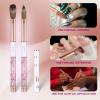 Acrylic Nail Brush Size 16,KEMEISI 100% Pure Kolinsky Nail Art Brushes Sturdy Handle Oval Shaped Acrylic Powder Nail Design Tools for Professional Manicure DIY Home Salon (White) view 2
