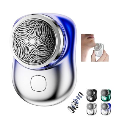 USB Mini Shaver Pocket Portable Electric Shaver, 2023 New Travel Electric Razor Round Shaving Machines for Men, Wet Dry Magic Rechargeable Mini Shavers Mens Electric Razors for Shaving Face (Blue)