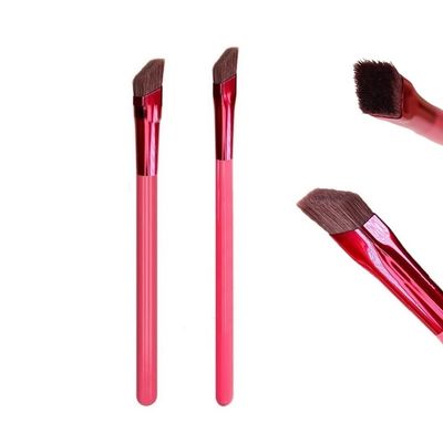 2Pcs Eyebrow Brush (S, L) 4D Hair Stroke Brow Stamp Brush Professional Angled Eye Makeup Brush Multi Function Brow Hairline Concealer Contour Brush Ultra Thin Square Realistic Hair Stroke Brow Brush