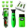 TPOB Slime 2 Barber Hair Clippers Trimmer Shaver Set for Men with Matte Green Case and X Fade Blade view 1