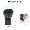 Portable Mini Shaving Brush with PU Pouch - Easy Carry Mini Brush for Frequent Travelers - Durable Synthetic Fibers, Anti-rust Aluminum Handle, Handy Mini Pouch, Fast and Rich Lathering view 2