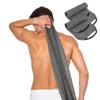 Evohyah Scrubber Back for Shower Extended Length Scrubber Towel Exfoliating Washcloth Body Scrub Sponge Shower Loofah with Handle for Women Men Deep Clean Body Skin Massages (Two Pieces Gray) view 1