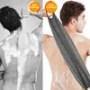 Evohyah Scrubber Back for Shower Extended Length Scrubber Towel Exfoliating Washcloth Body Scrub Sponge Shower Loofah with Handle for Women Men Deep Clean Body Skin Massages (Two Pieces Gray) view 3