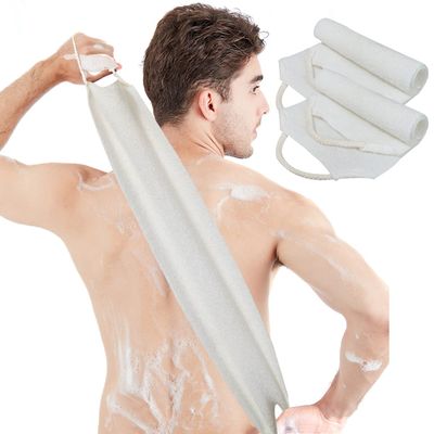 Evohyah Back Scrubber for Shower Body Scrubbers for Men&Women Exfoliating Shower Towel for Back Scrubbing Exfoliation Washcloth Back Deep Cleaner Removes Dead Skin Prevent Back Acne(Two Pieces White)