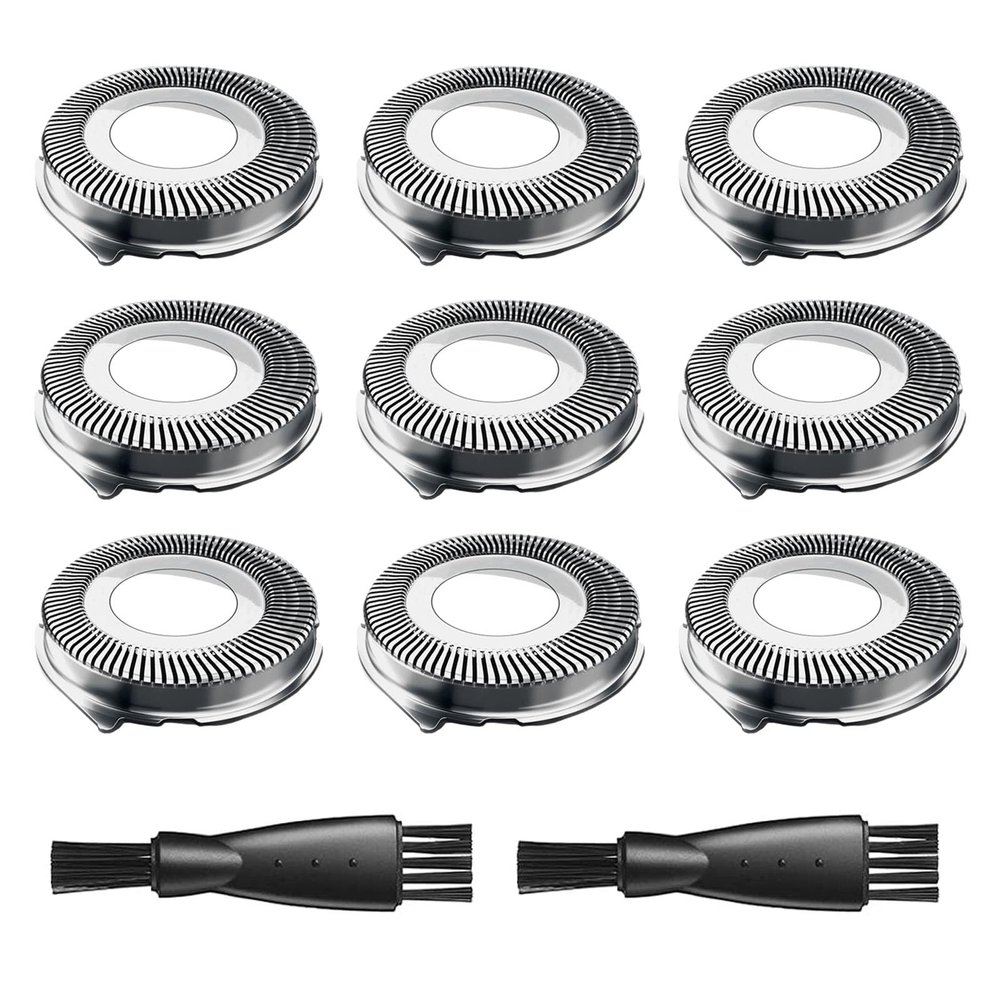 9 Pack SH30 Replacement Heads Compatible with Philips Norelco Shaver 2400 3900 3600 2600 2300 1100, Series 3000 2000 1000 and S738 Click and Style, Electric Razor for Men, Mens Gifts, 2 Cleaning Brush
