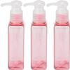 100ml Pump Bottle Dispenser, 3 Pack Plastic Lotion Dispenser Refillable Shampoo and Conditioner Bottles Soap Dispenser Pump Dispensers for Shower Square Empty Bottle for Bathroom Kitchen Travel, Pink view 1