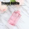 100ml Pump Bottle Dispenser, 3 Pack Plastic Lotion Dispenser Refillable Shampoo and Conditioner Bottles Soap Dispenser Pump Dispensers for Shower Square Empty Bottle for Bathroom Kitchen Travel, Pink view 2