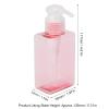 100ml Pump Bottle Dispenser, 3 Pack Plastic Lotion Dispenser Refillable Shampoo and Conditioner Bottles Soap Dispenser Pump Dispensers for Shower Square Empty Bottle for Bathroom Kitchen Travel, Pink view 3