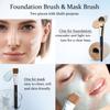 BEILI 2pcs Flat Square Synthetic Foundation Brush for Liquid Cream Facial Mask Concealer Makeup Premium Soft Synthetic Contour Brush for Blending Liquid Cream Foundation Emulsion Cosmetics view 2