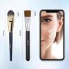 BEILI 2pcs Flat Square Synthetic Foundation Brush for Liquid Cream Facial Mask Concealer Makeup Premium Soft Synthetic Contour Brush for Blending Liquid Cream Foundation Emulsion Cosmetics view 4