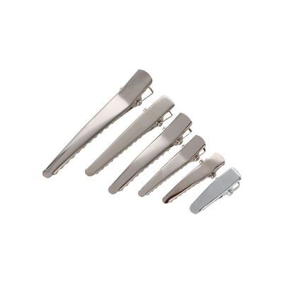 10 Pcs Hair Clips 25/30/35/45/50/60mm Portable Hairdressing With Teeth Silver Fashion For Girls Styling Tools(50mm)