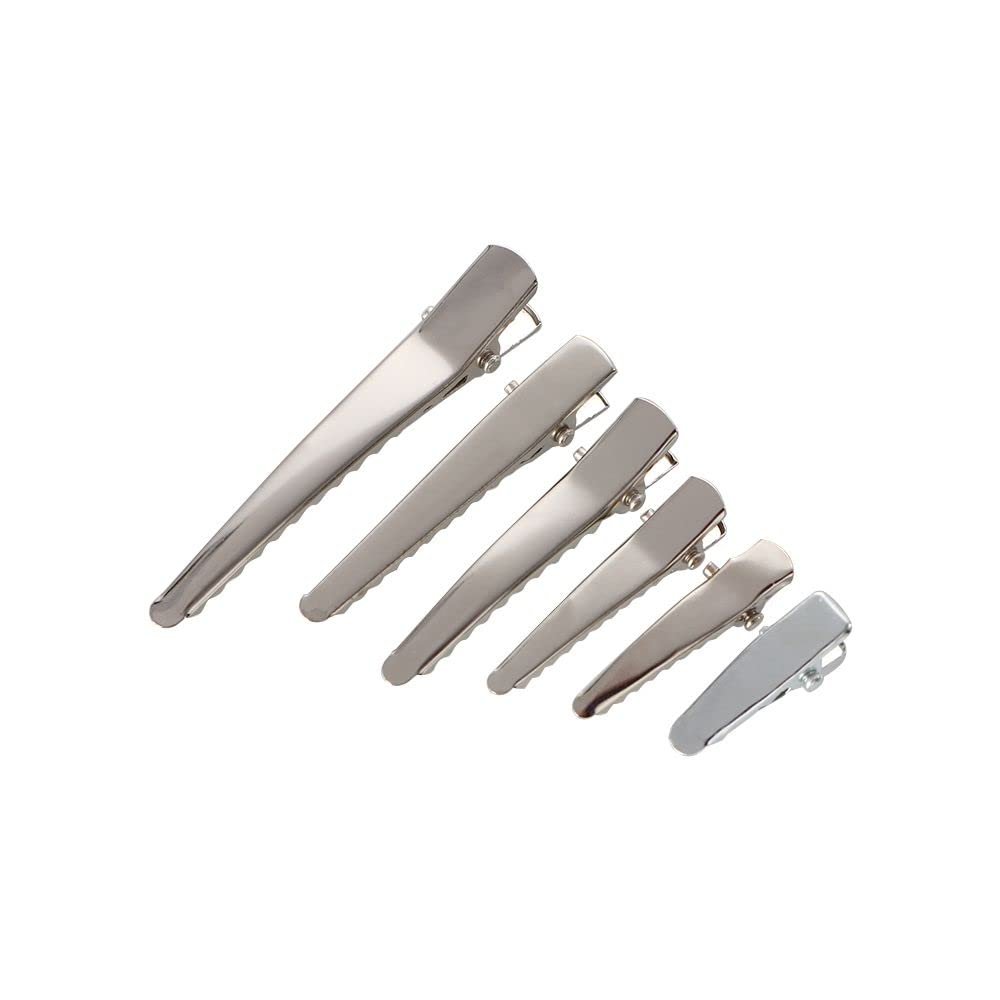 10 Pcs Hair Clips 25/30/35/45/50/60mm Portable Hairdressing With Teeth Silver Fashion For Girls Styling Tools(50mm)