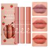 Sulily 3Pcs Dark Red Matte Lipstick Set,Red Matte Lipstick Long Lasting for Women,Velvet Air Moisture Smooth Crayon Lip Stain,24 Hours Wear Non-Stick Cup Not Fade Waterproof Lip Gloss Makeup view 1