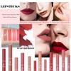 Sulily 3Pcs Dark Red Matte Lipstick Set,Red Matte Lipstick Long Lasting for Women,Velvet Air Moisture Smooth Crayon Lip Stain,24 Hours Wear Non-Stick Cup Not Fade Waterproof Lip Gloss Makeup view 3