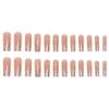 RikView Long Press on Nails Square Fake Nails Nude Nails with Rhinestones Glossy Nails for Women 24 PCS/Set view 3