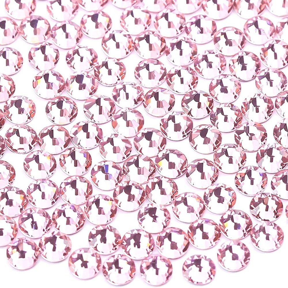 1440pcs SS16 4.0mm Pink Flatback Rhinestones Bulk K9 Glass Light Pink Gems Round Beads Stones Diamonds Nail Charms Jewels Nail Art Supplies Decor for Nails Eyes Face Makeup Crafts DIY Tumblers Cups