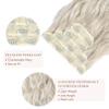REECHO Hair Extensions, 4PCS Clip in Hair Extensions HE001 Natural Soft Synthetic Hairpieces for Women, Platium Blonde view 3