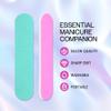 25PCS Mini Size PANA Professional Double Sided Nail Files - Pink&Teal, 100/100 Grit - Emery Board Nail Buffering File Manicure Pedicure Nail Polisher Washable view 2
