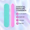 25PCS Mini Size PANA Professional Double Sided Nail Files - Pink&Teal, 80/80 Grit - Emery Board Nail Buffering File Manicure Pedicure Nail Polisher Washable view 2