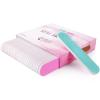 25PCS Mini Size PANA Professional Double Sided Nail Files - Pink&Teal, 180/240 Grit - Emery Board Nail Buffering File Manicure Pedicure Nail Polisher Washable view 1