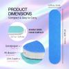 25PCS Mini Size PANA Professional Double Sided Nail Files - Blue, 100/100 Grit - Emery Board Nail Buffering File Manicure Pedicure Nail Polisher Washable view 3