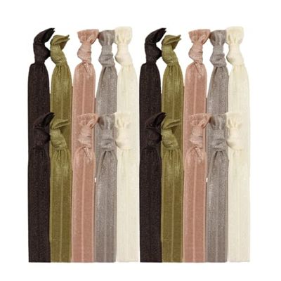 20 Hair Ties Elastic Ponytail Holder Ribbon Tie Elastics Band Accessories Ombre