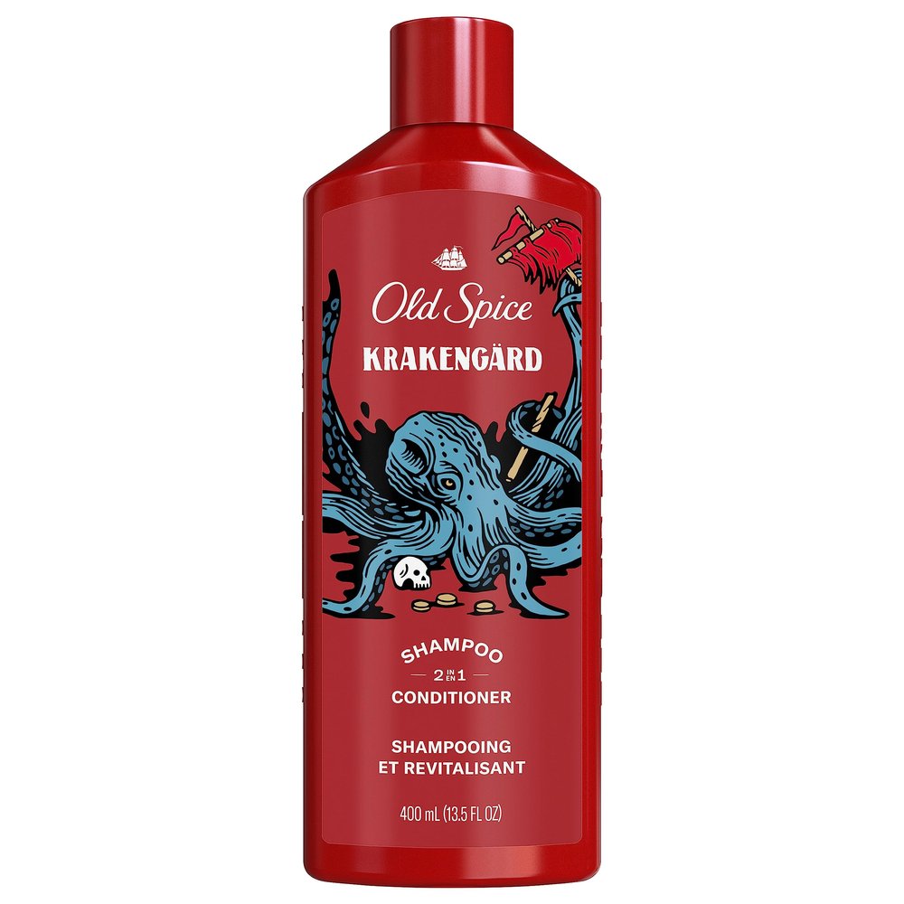 Old Spice Krakengard 2 in 1 Shampoo and Conditioner for Men, 13.5 OZ (Package May Vary)