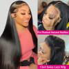 13x4 Lace FrontWigs Human Hair Pre Plucked with Baby Hair 150% Density Straight Brazilian Virgin FrontalWigs Human Hair 13x4 Glueless HD Lace ClosureHuman Hair Wigs for Black Women(20 Inch) view 2