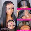 13x4 Lace FrontWigs Human Hair Pre Plucked with Baby Hair 150% Density Straight Brazilian Virgin FrontalWigs Human Hair 13x4 Glueless HD Lace ClosureHuman Hair Wigs for Black Women(20 Inch) view 3